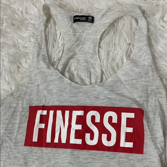 Lightweight knit racer back tank verbiage: Finesse - Picture 2 of 3